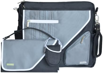 Metra Diaper Bag, Black Stitch
